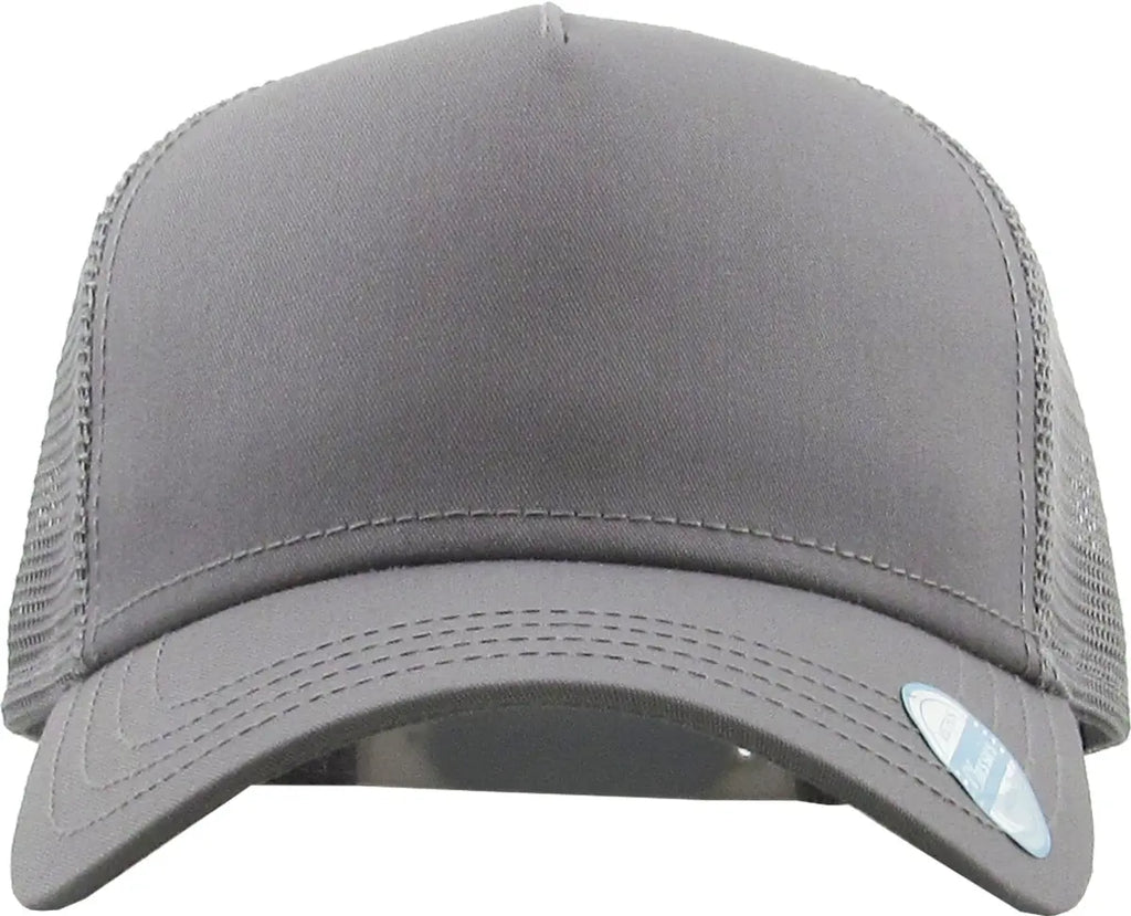 Grey Classic 5 Panel Mesh Back
