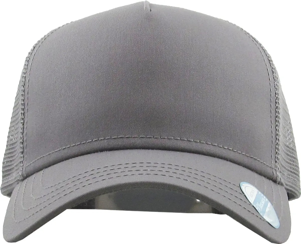 Grey Classic 5 Panel Mesh Back