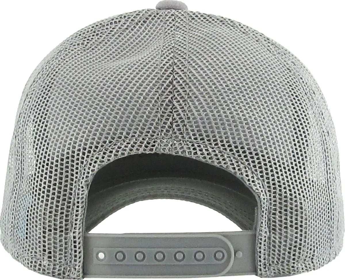 Grey Classic 5 Panel Mesh Back