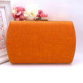 Orange Fabric Case Clutch Bag