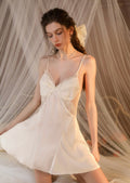 Sabrina Padded Lace Trim Nightdress (Cream)