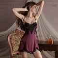 Lucia Lace Trim Padded Lingerie (Mulberry)