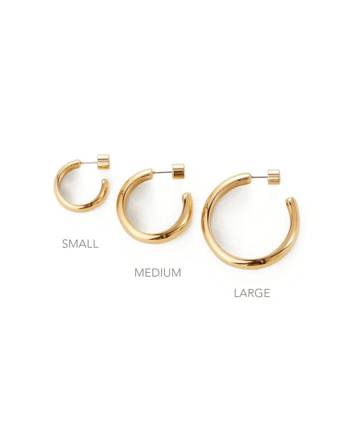 Staple Hoop Earrings - Medium