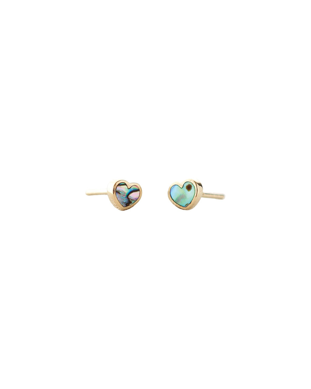 Abalone Heart Stud Earrings