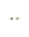 Abalone Heart Stud Earrings