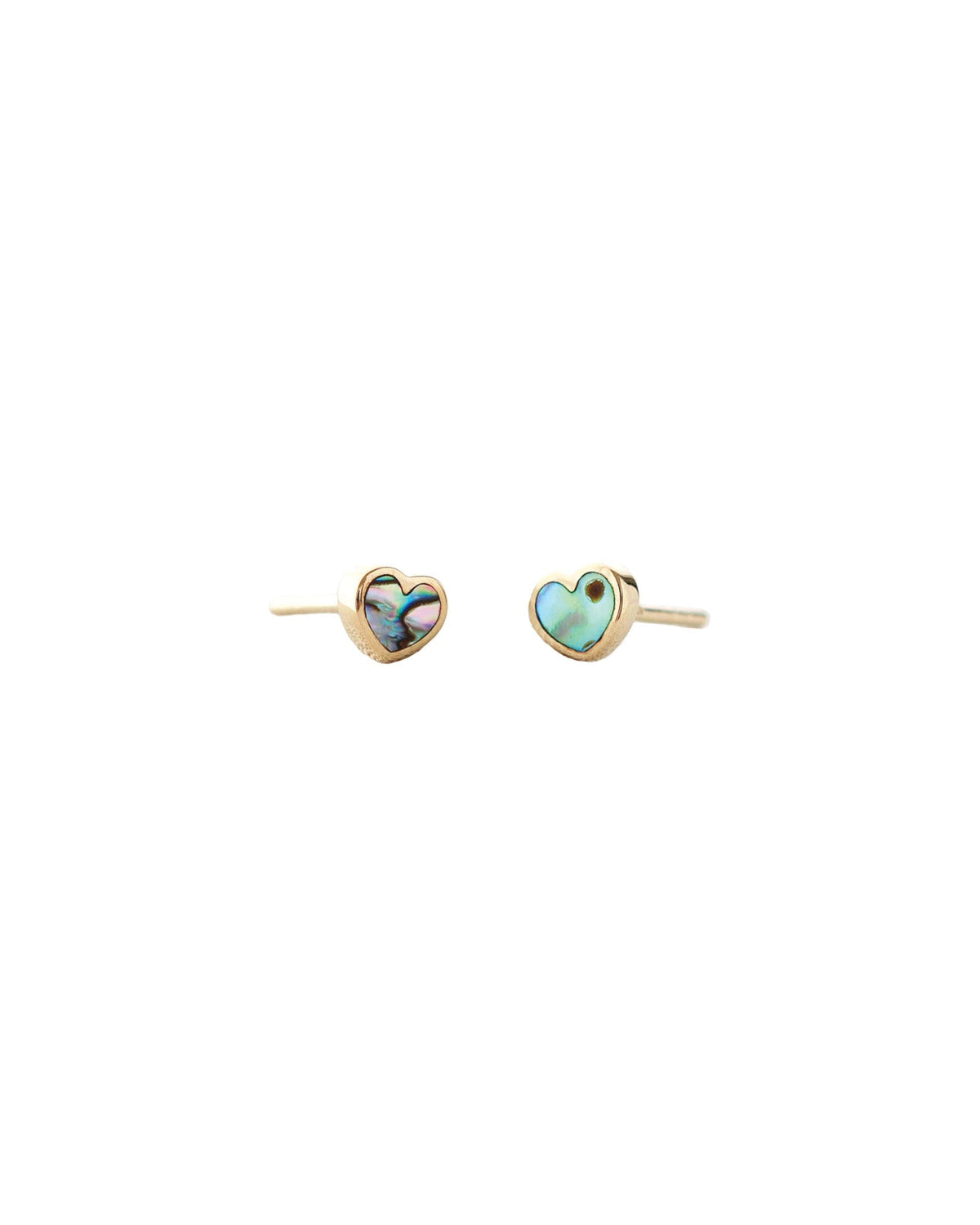 Abalone Heart Stud Earrings