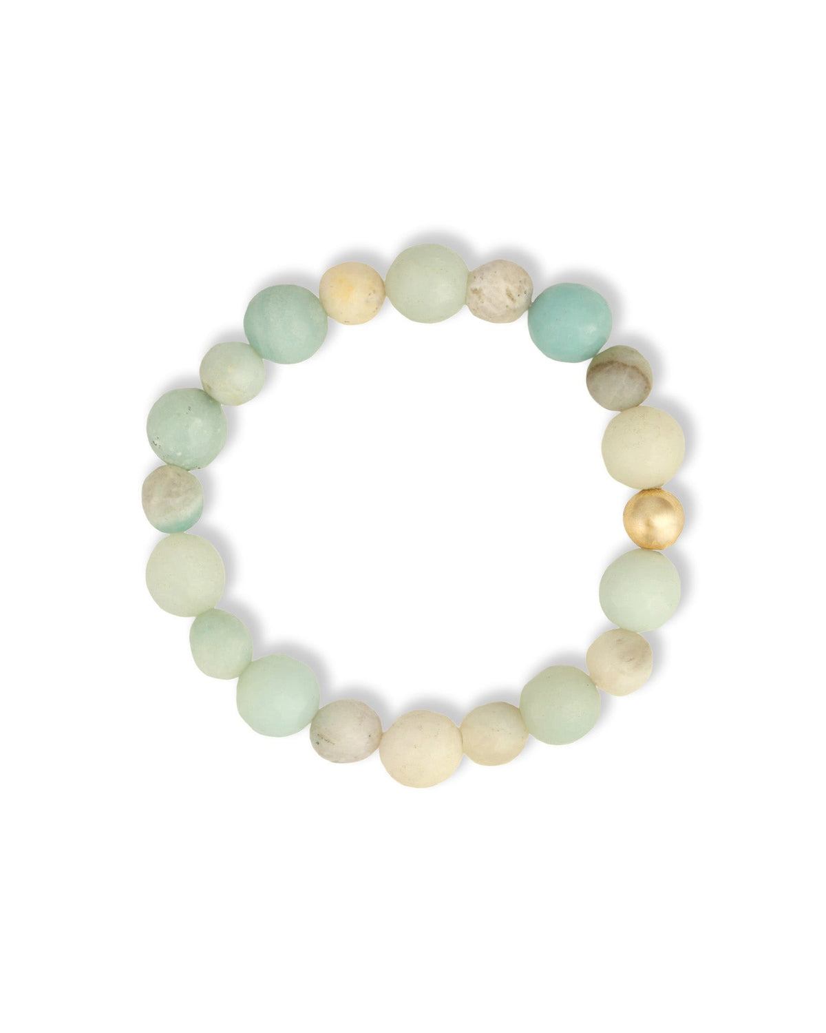 Amazonite Faceted Stone Stretch Bracelet