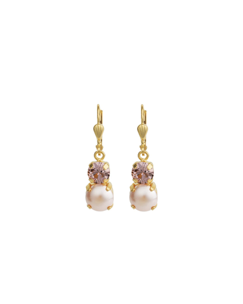 Graduated Round Crystal & Pearl Hooks