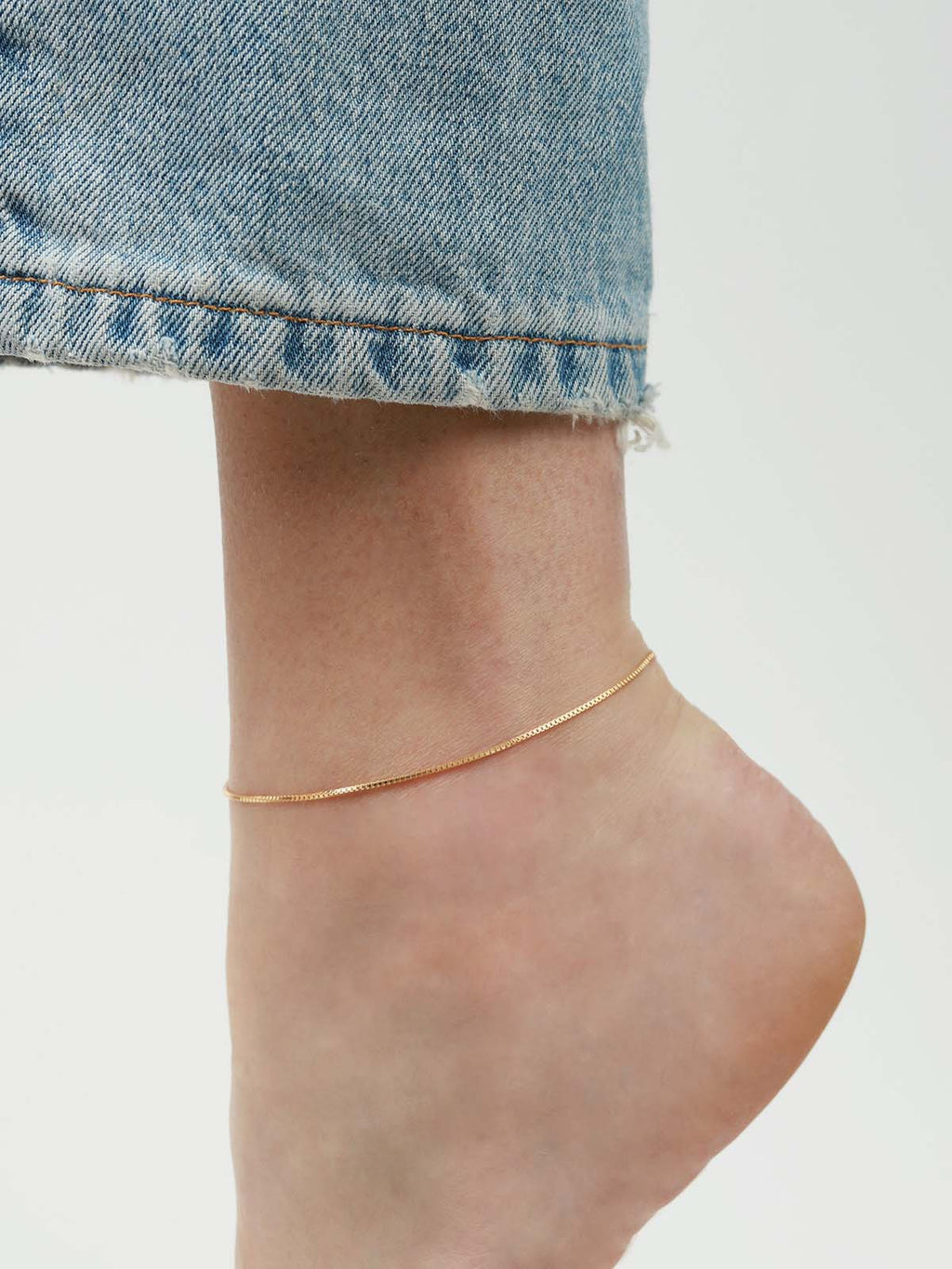 Square Box Chain Anklet