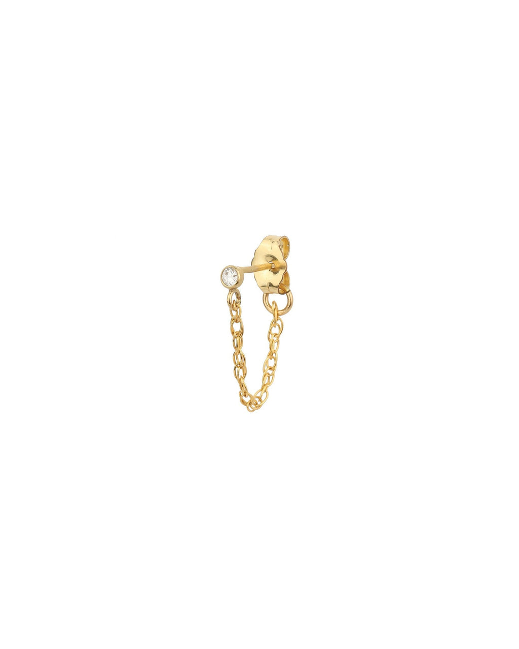 CZ Chain Link Single Stud