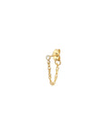 CZ Chain Link Single Stud