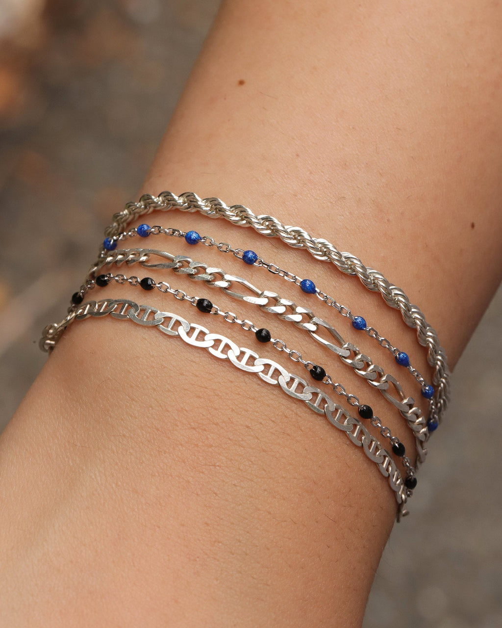 Enamel Beaded Chain Bracelet