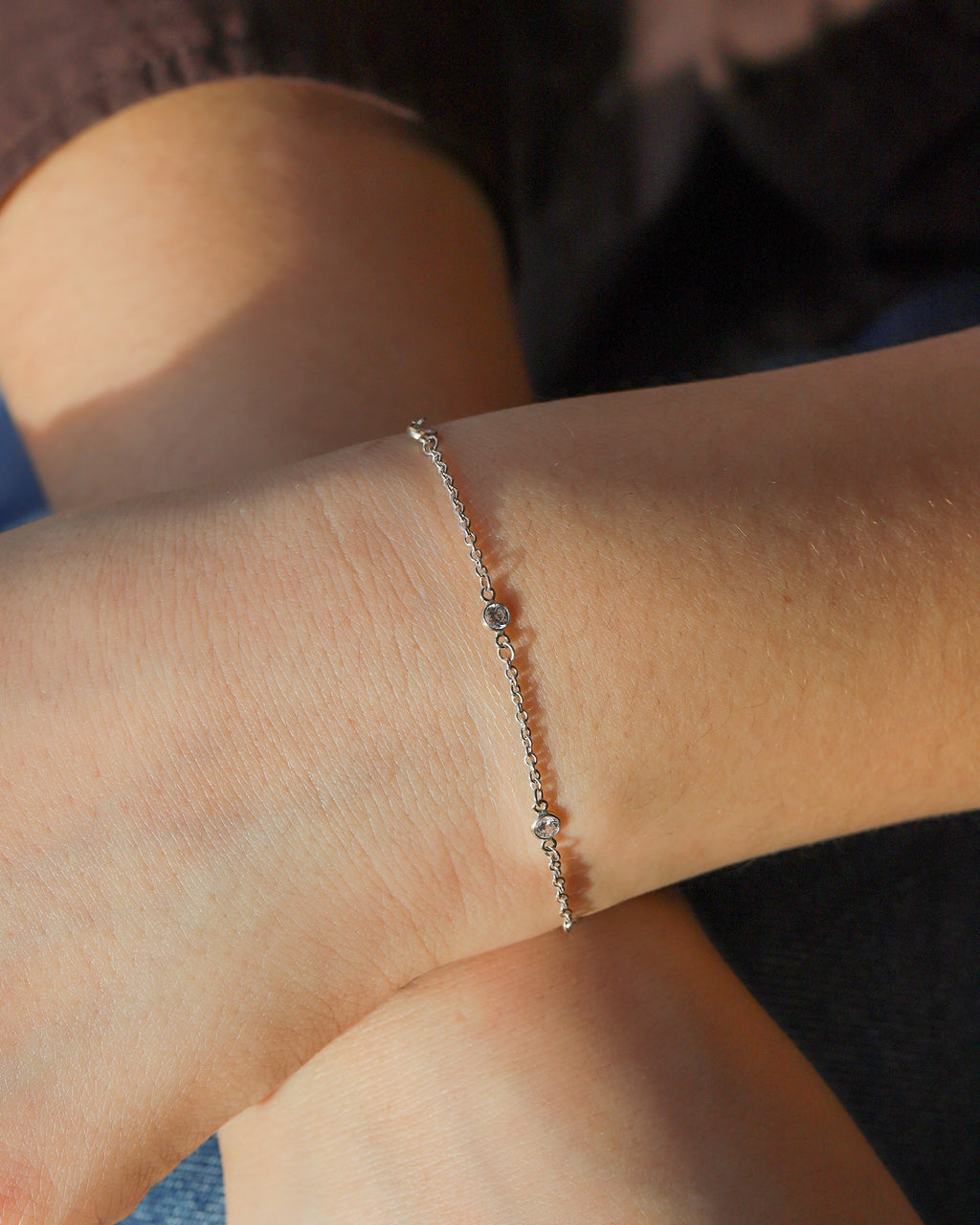 5 CZ Station Bracelet