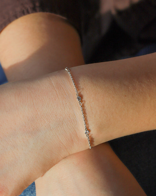 5 CZ Station Bracelet