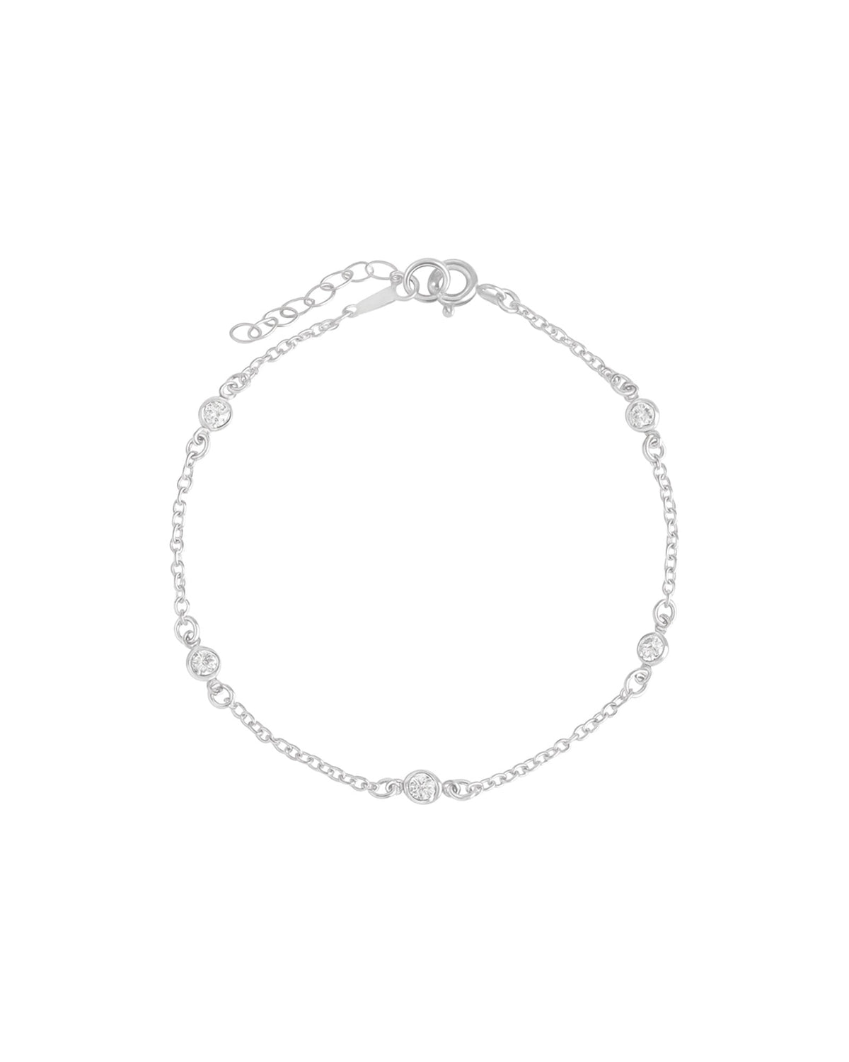 5 CZ Station Bracelet