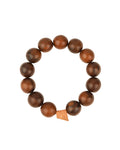Mahogany Beaded & Leather Bracelet
