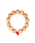 Wood Beaded & Leather Bracelet