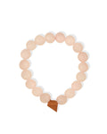 Rose Quartz Beaded & Leather Bracelet