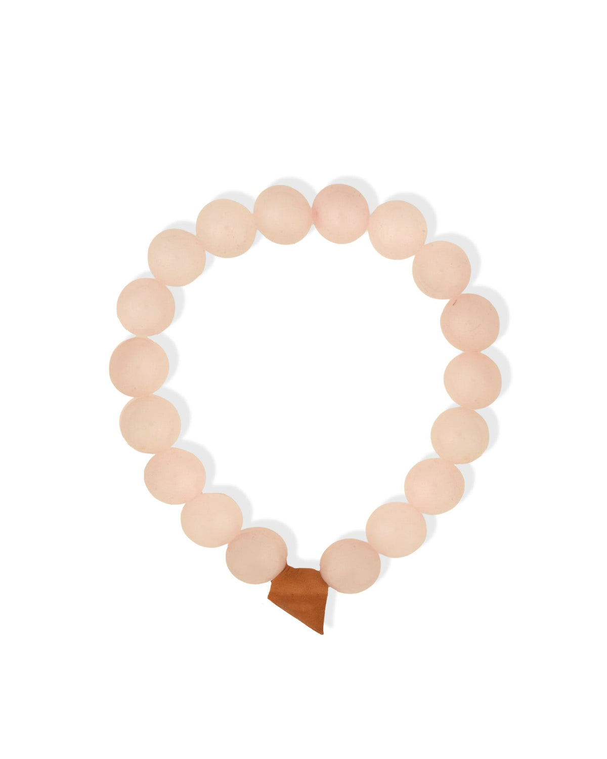 Rose Quartz Beaded & Leather Bracelet