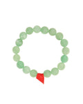 Green Aventurine Beaded & Leather Bracelet