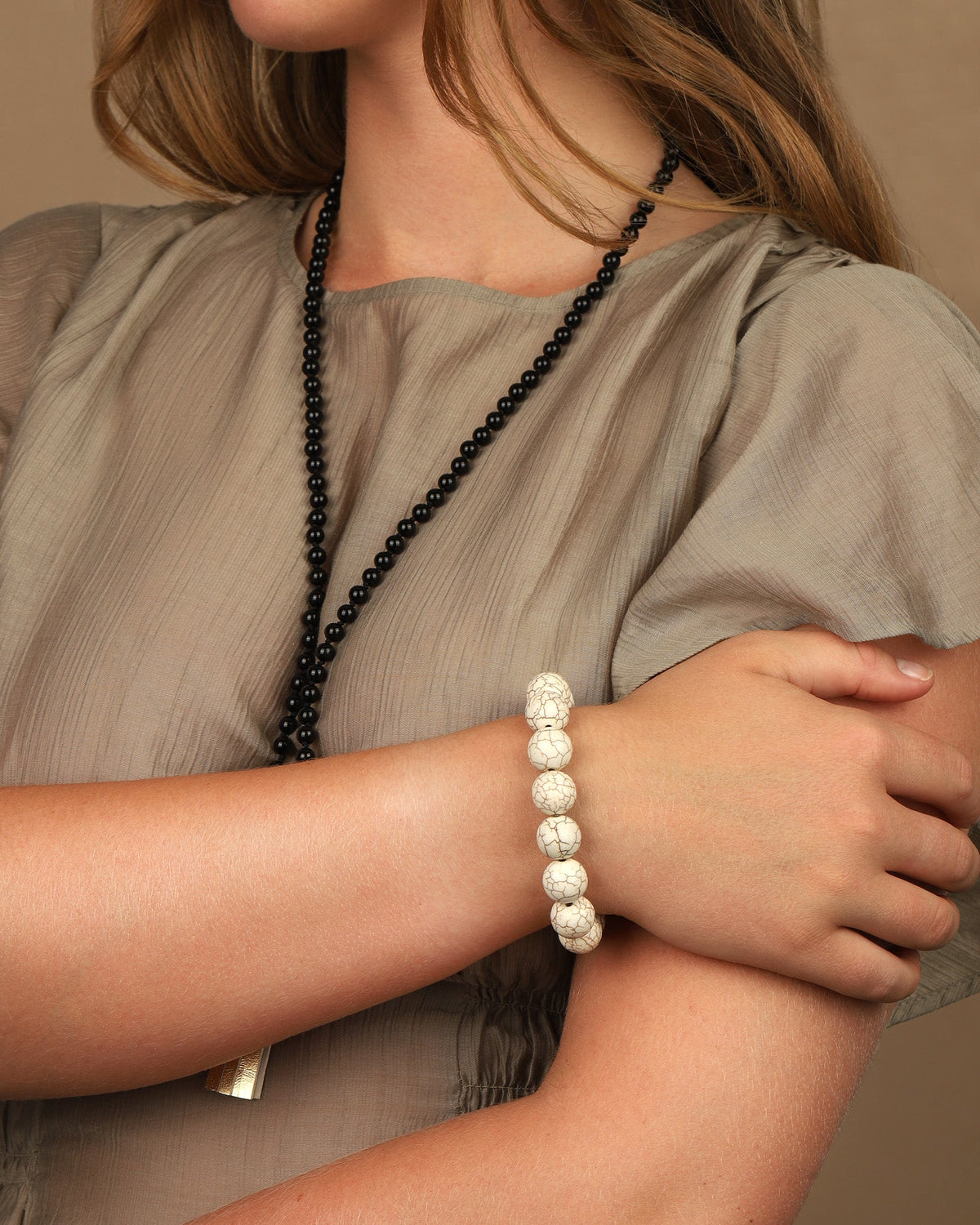 Magnesite Beaded Bracelet