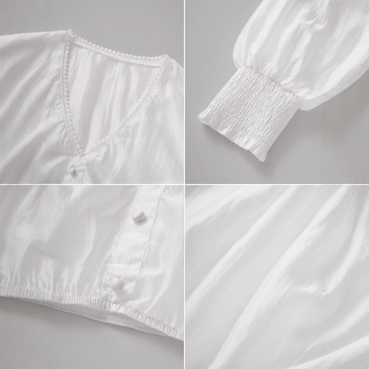 Button Front Dirndl Blouse
