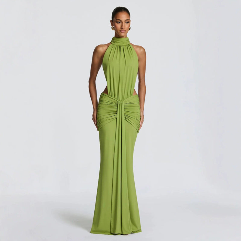 Halter Neck Fishtail Evening Gown
