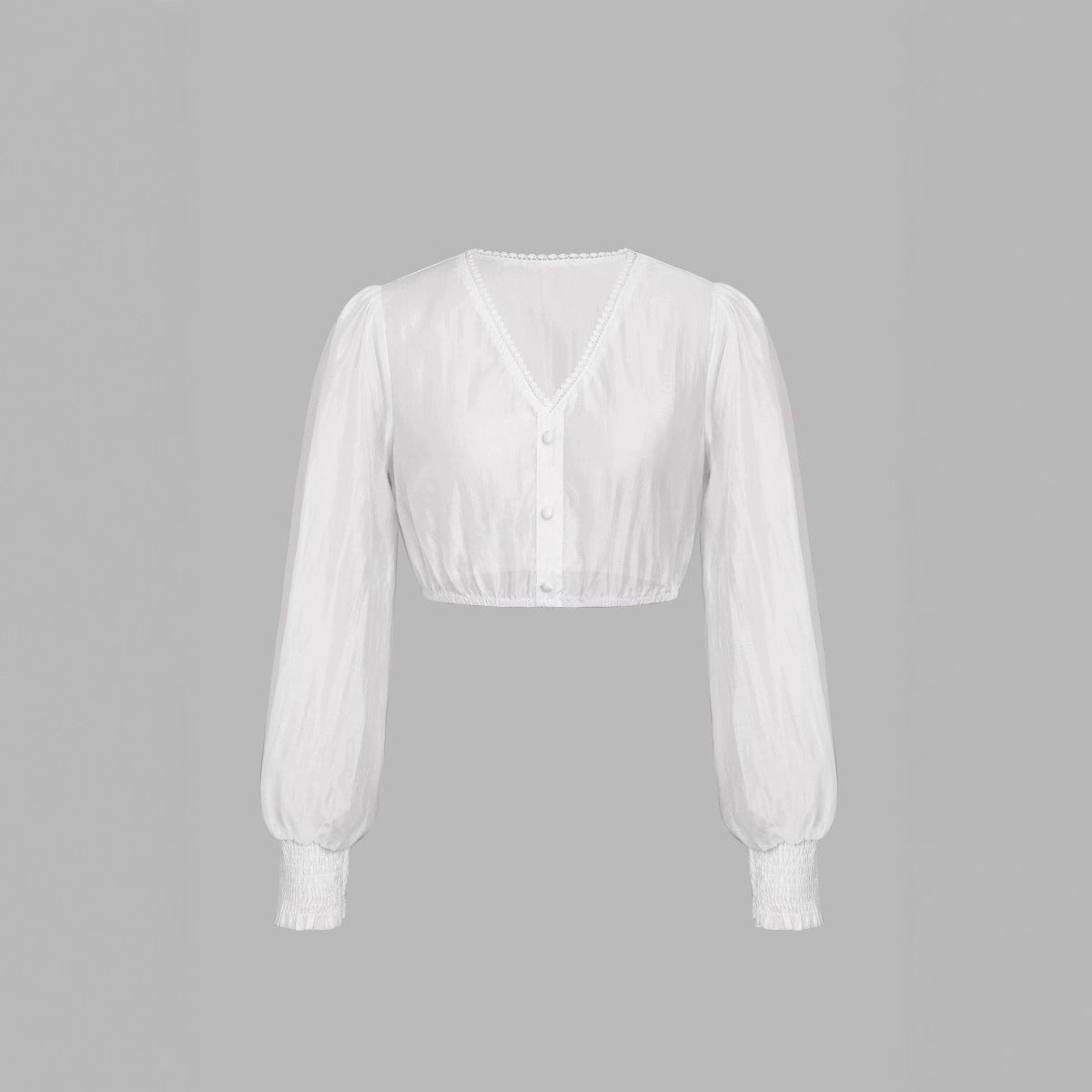 Button Front Dirndl Blouse