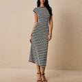 Striped Knit Cami Maxi Dress