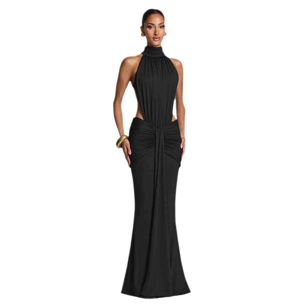 Halter Neck Fishtail Evening Gown