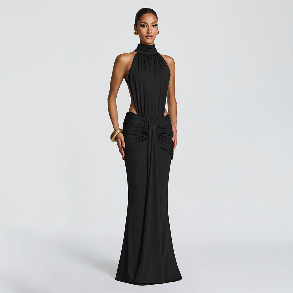 Halter Neck Fishtail Evening Gown