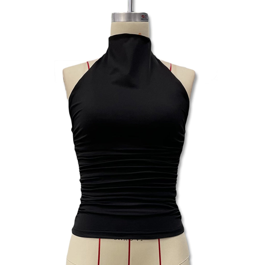 Halter Mock Neck Tank Top