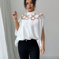 Mesh Batwing Sleeve Top