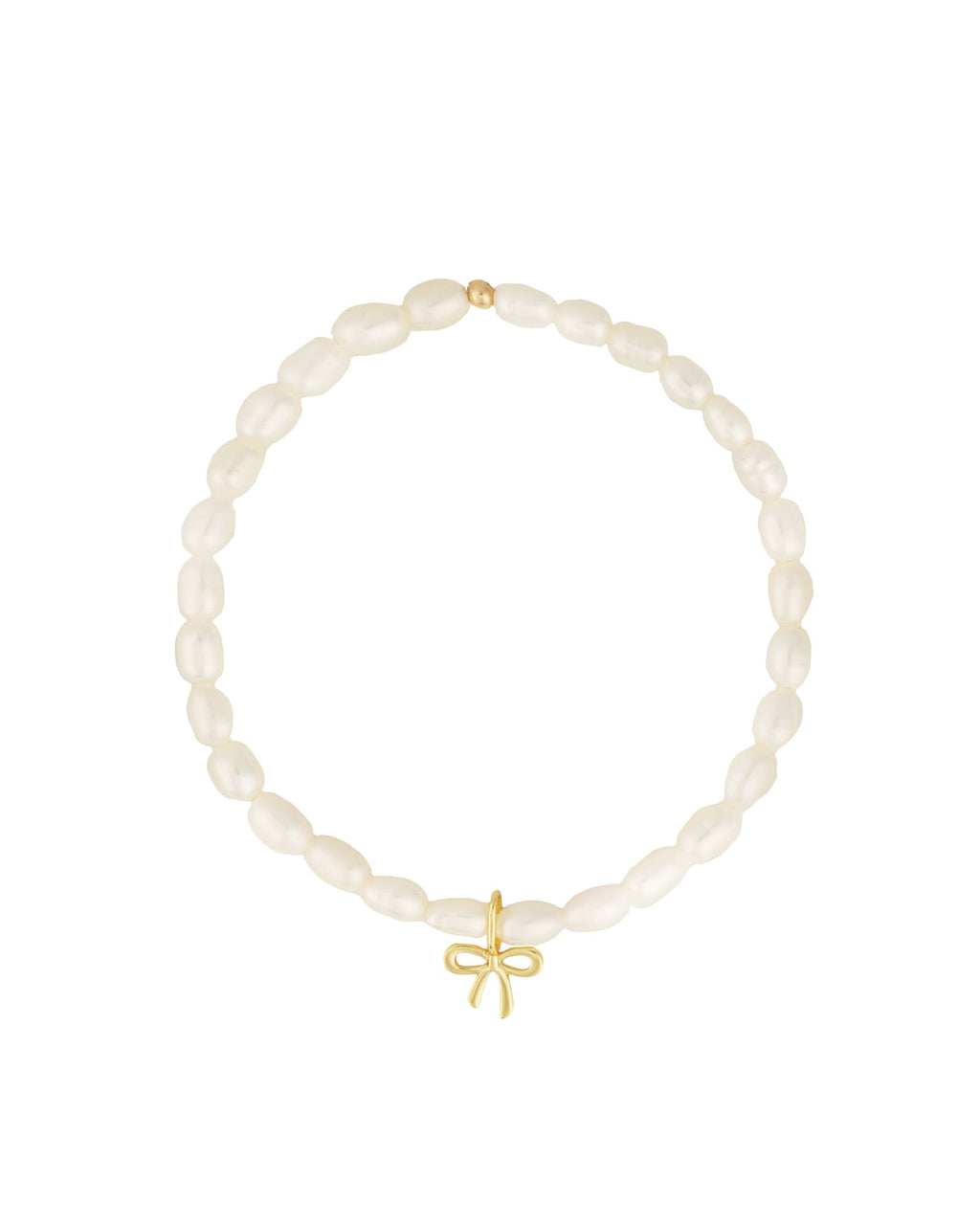 Bow Drop Pearl Bracelet | 3mm