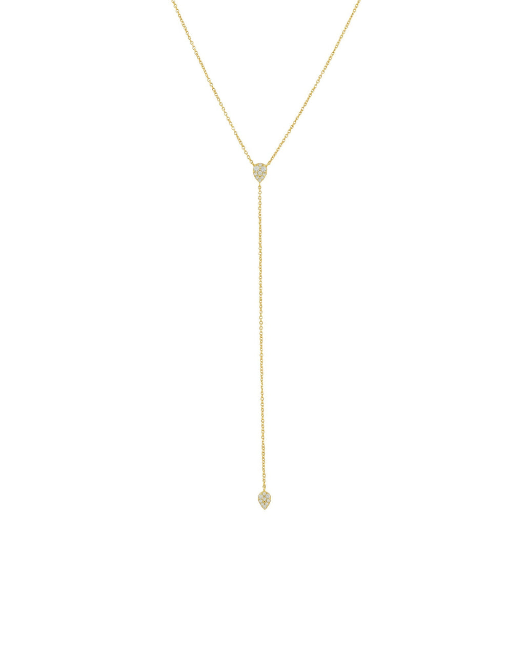 Teardrop Pavé Y Necklace