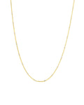 Two Tone Station Square Bead Chain Necklace