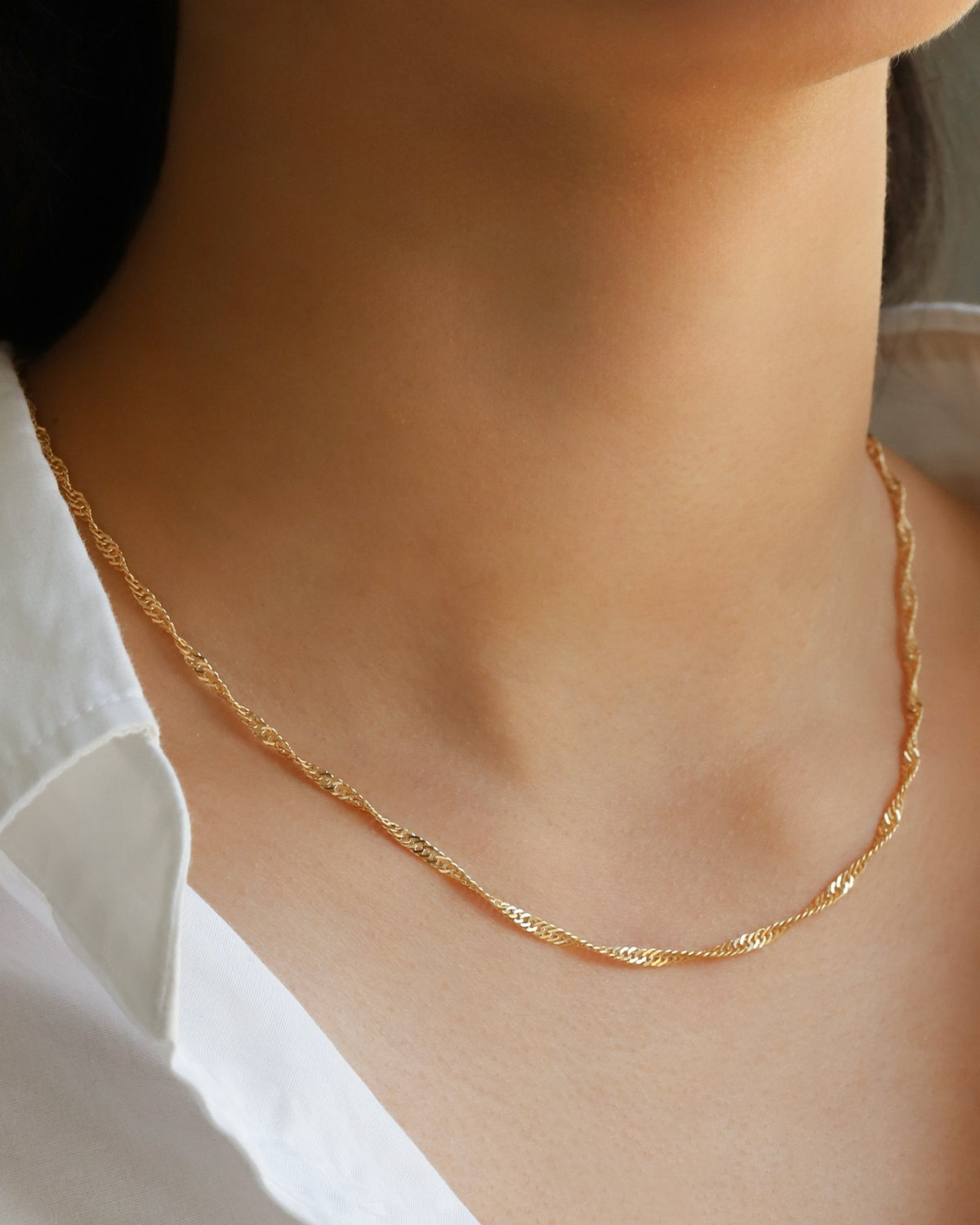 Singapore Chain Necklace | 2.5mm