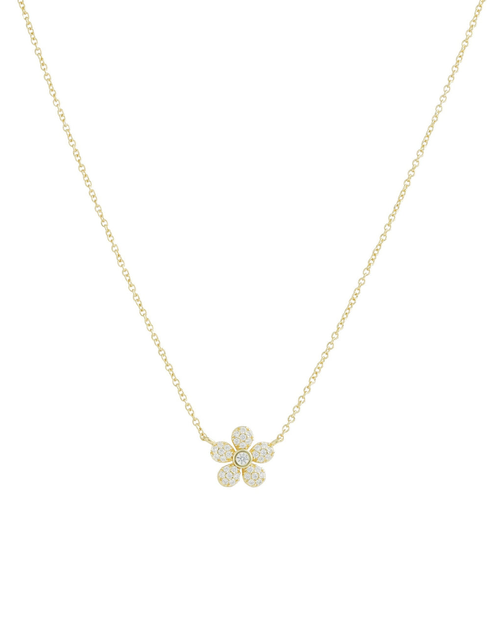 Flower Pavé Necklace