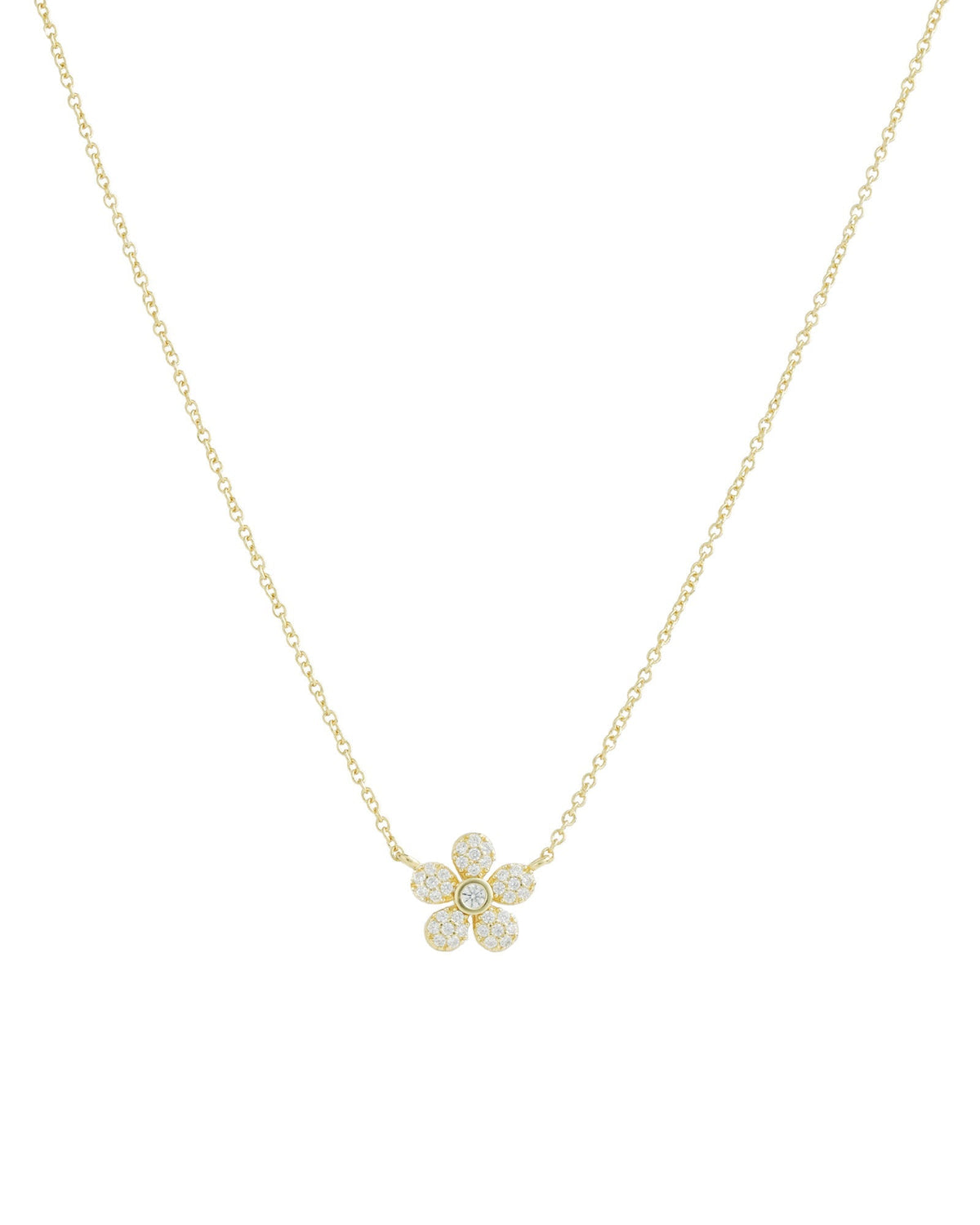 Flower Pavé Necklace
