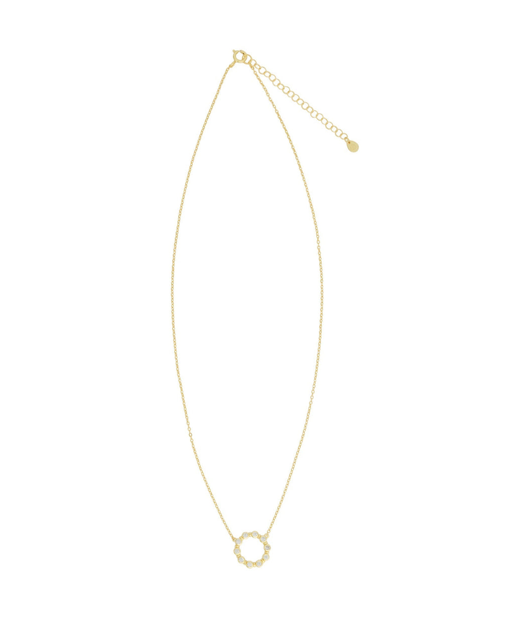 Open Circle CZ Necklace