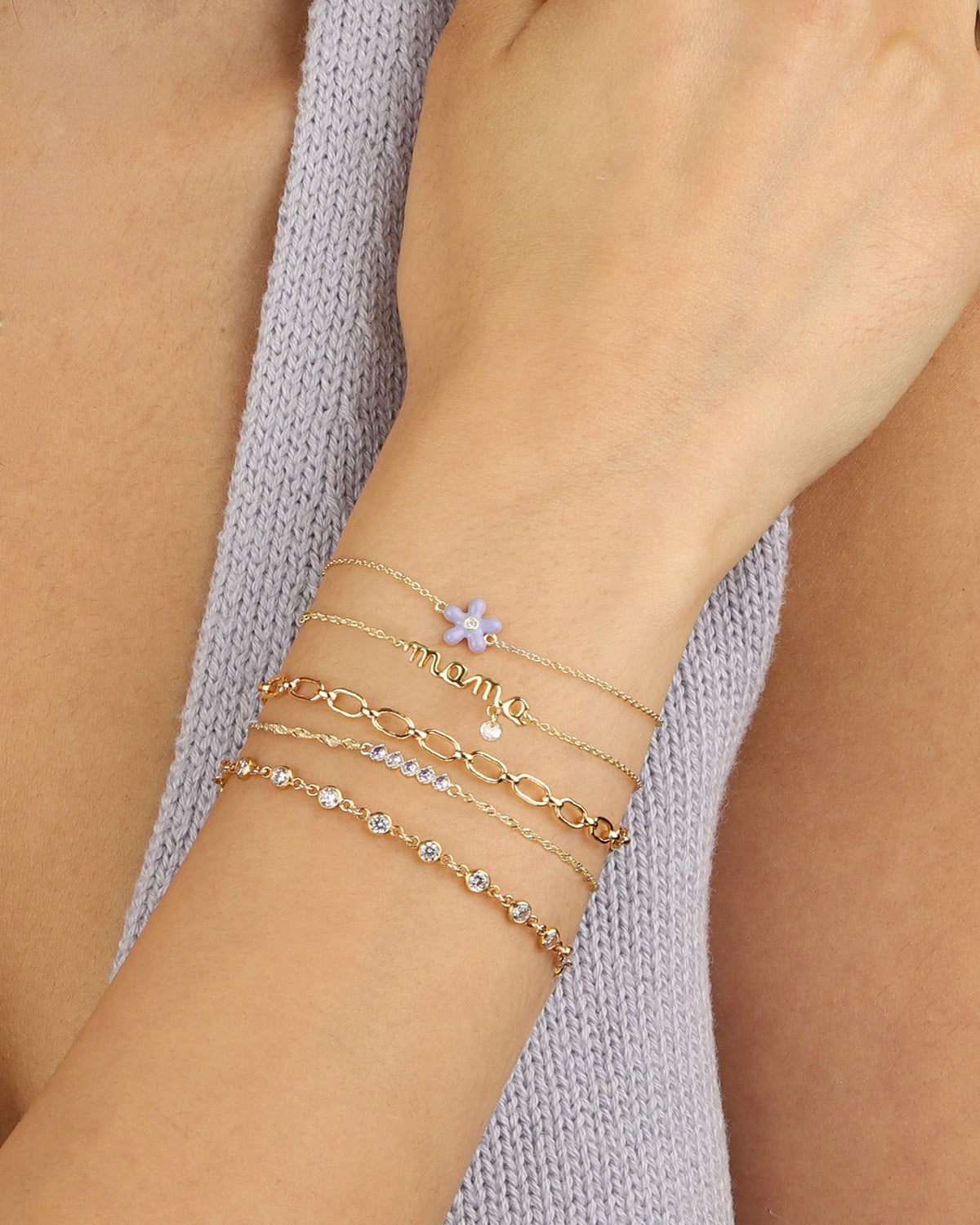 Mama CZ Drop Bracelet