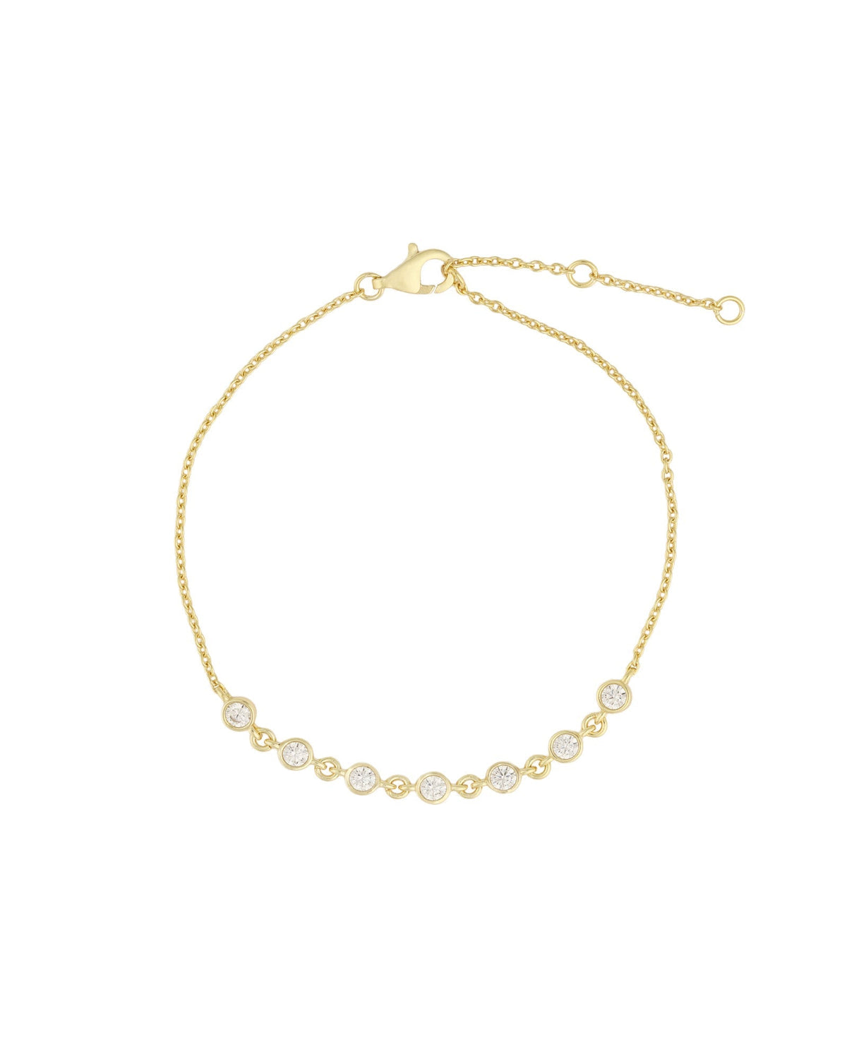Seven Bezel CZ Bracelet