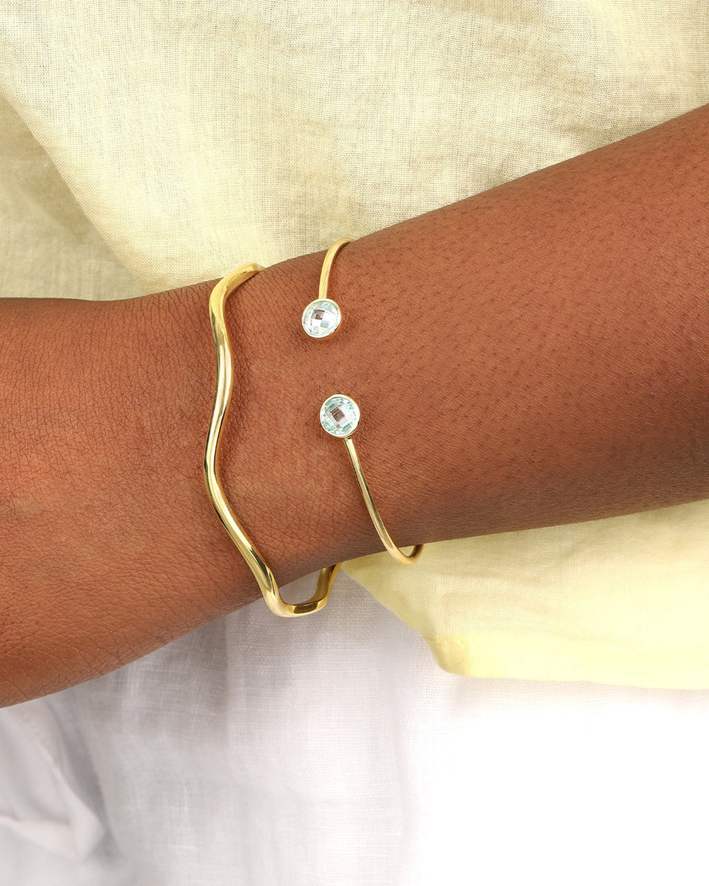 Duo CZ Round Cuff