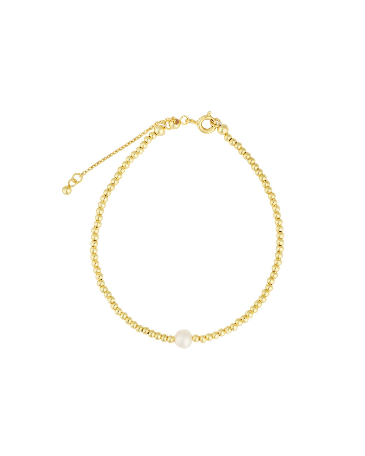 Solitaire Pearl Beaded Bracelet