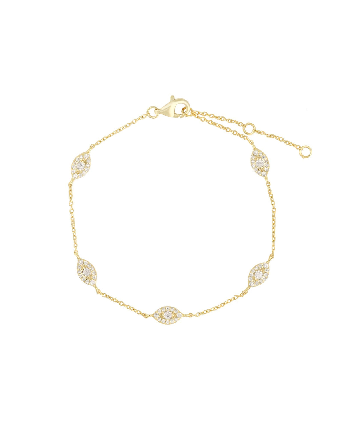 Pavé Evil Eye Station Bracelet