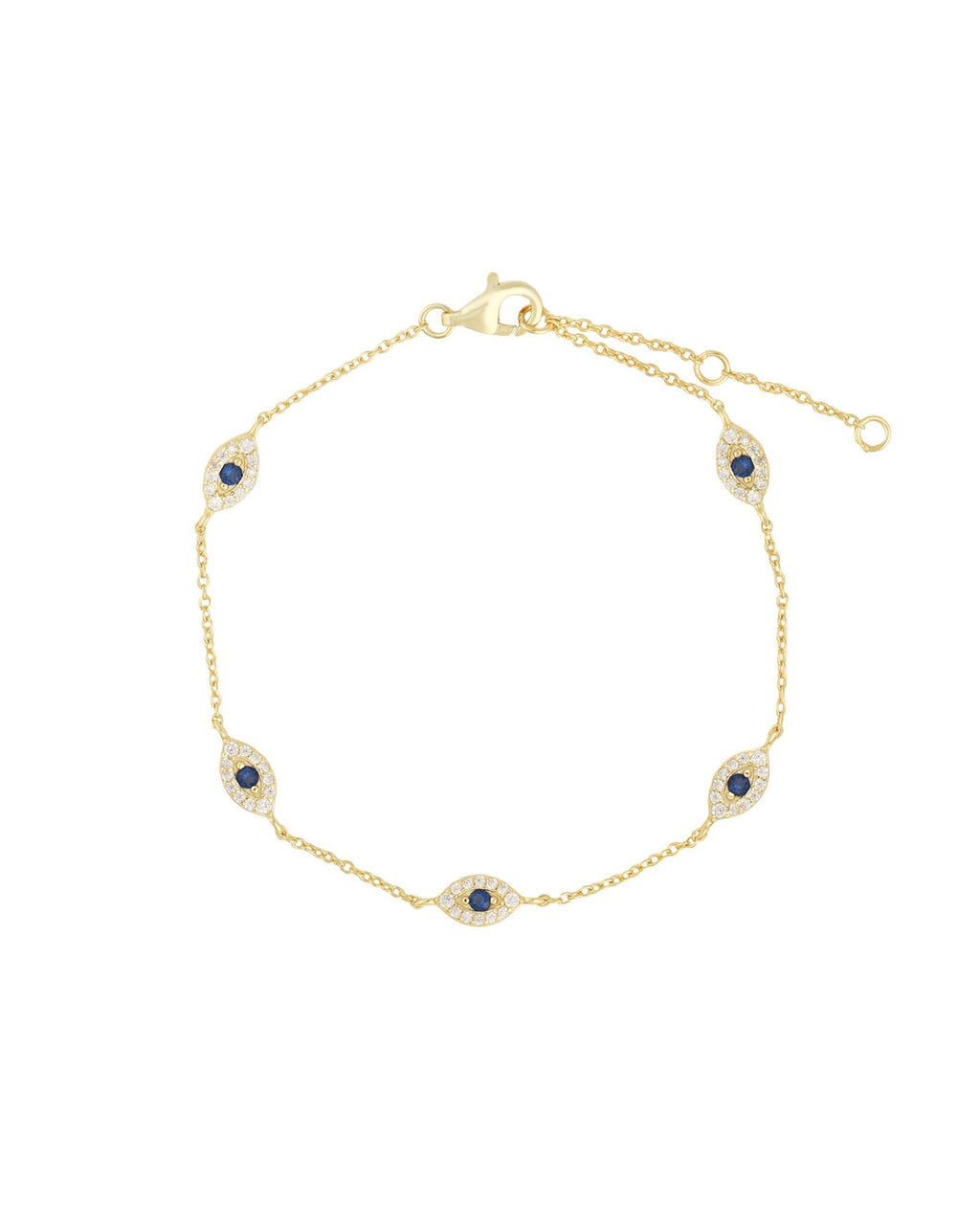 Pavé Evil Eye Station Bracelet