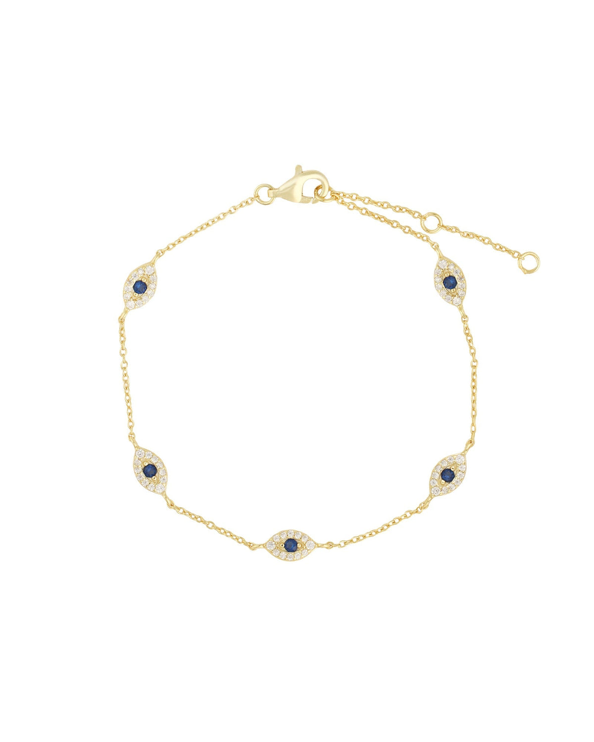 Pavé Evil Eye Station Bracelet