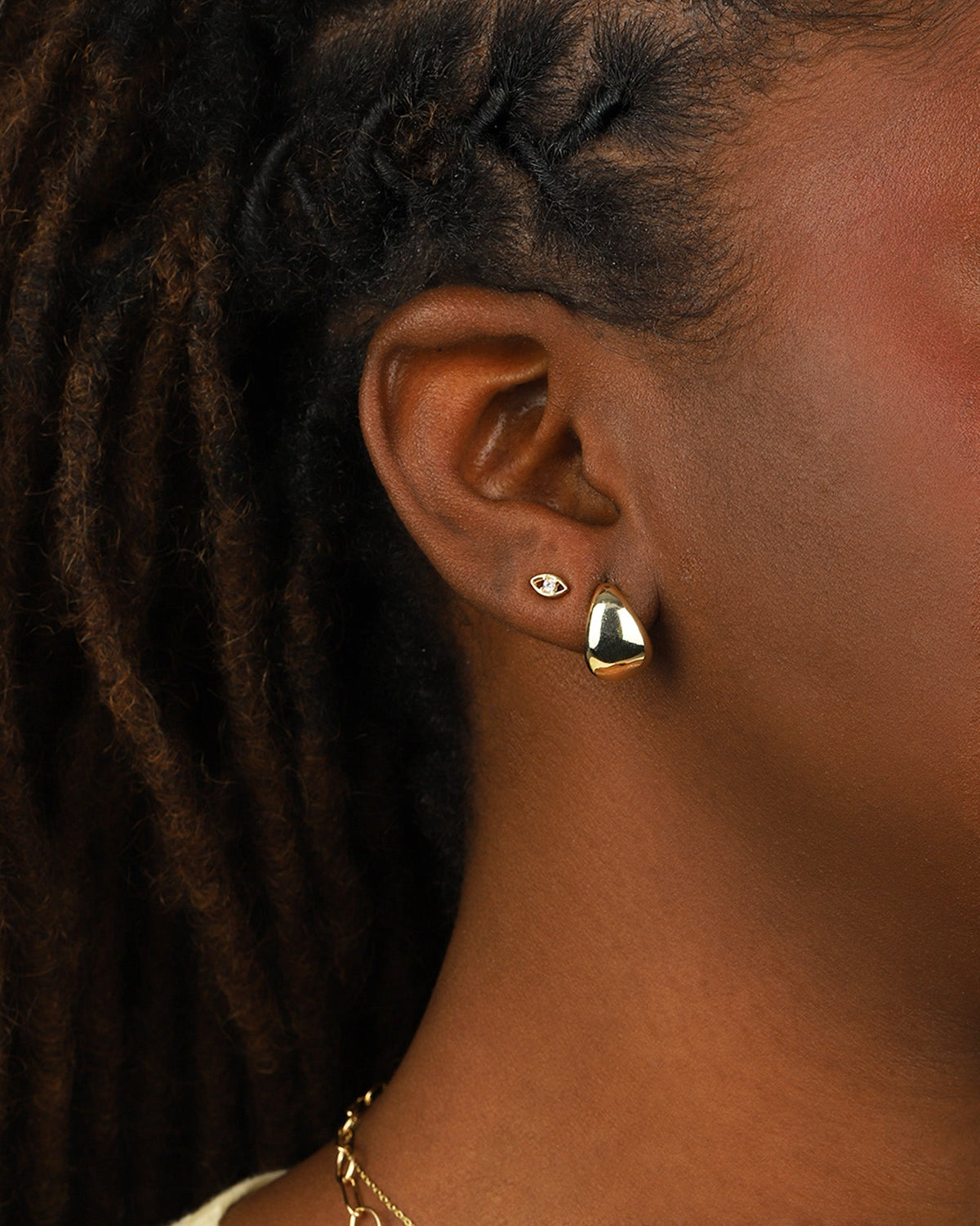 Evil Eye CZ Single Stud