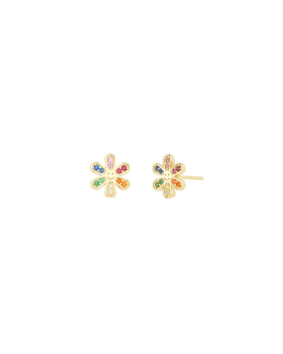 Rainbow Flower Studs