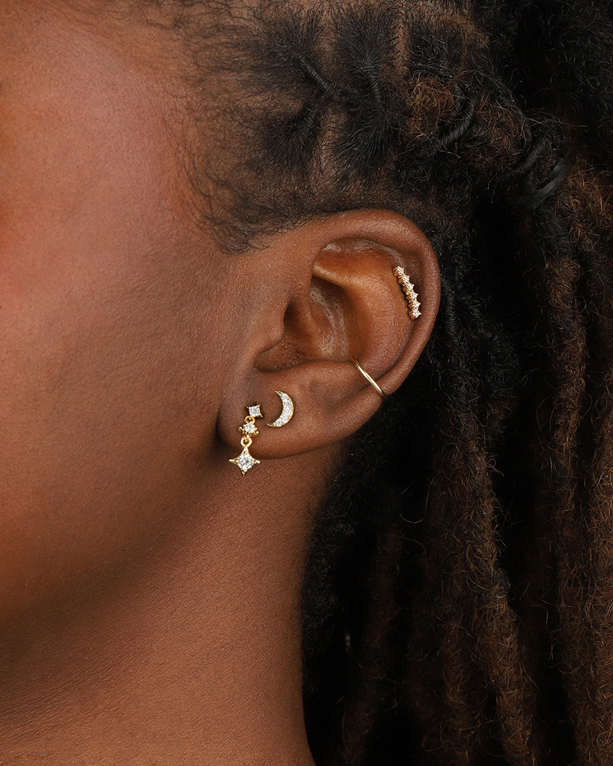 Luminous Star Trio Studs